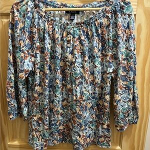 Chaps Women's Floral Blouse - Multicolor L